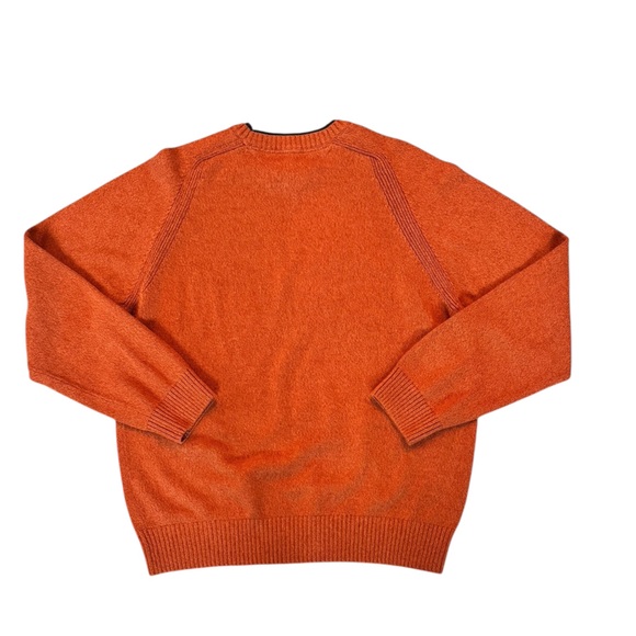 Tommy Hilfiger Burnt Orange Cotton Crewneck Sweater XL —Preppy Y2K 90s D21 - Picture 6 of 7